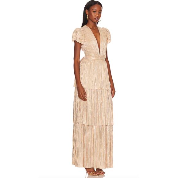 Sabina Musayev Maze Dress in Gold Size L - Picture 2 of 9